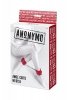 Anonymo handcuffs, PU leather, red, 27 cm